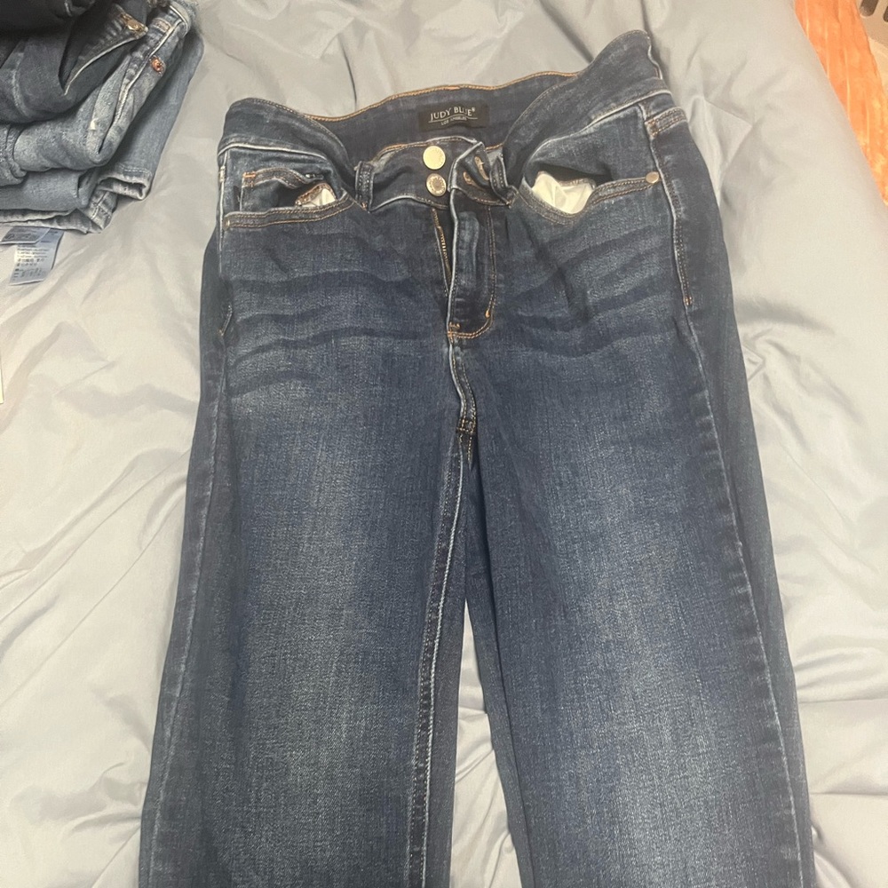 High-rise Judy Blue Boot-cut Jeans, dark blue